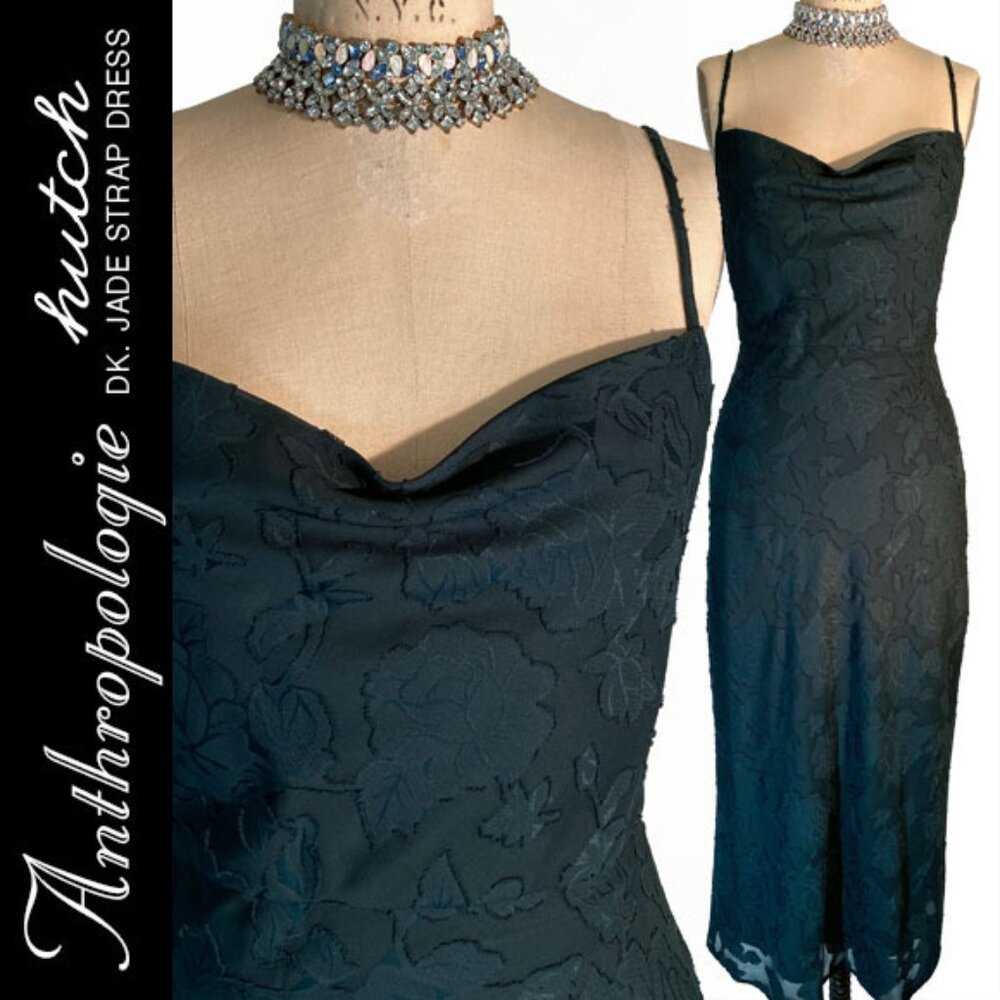 NWOT Anthropologie Hutch Dk. Jade brocade Strap Dress Size 6